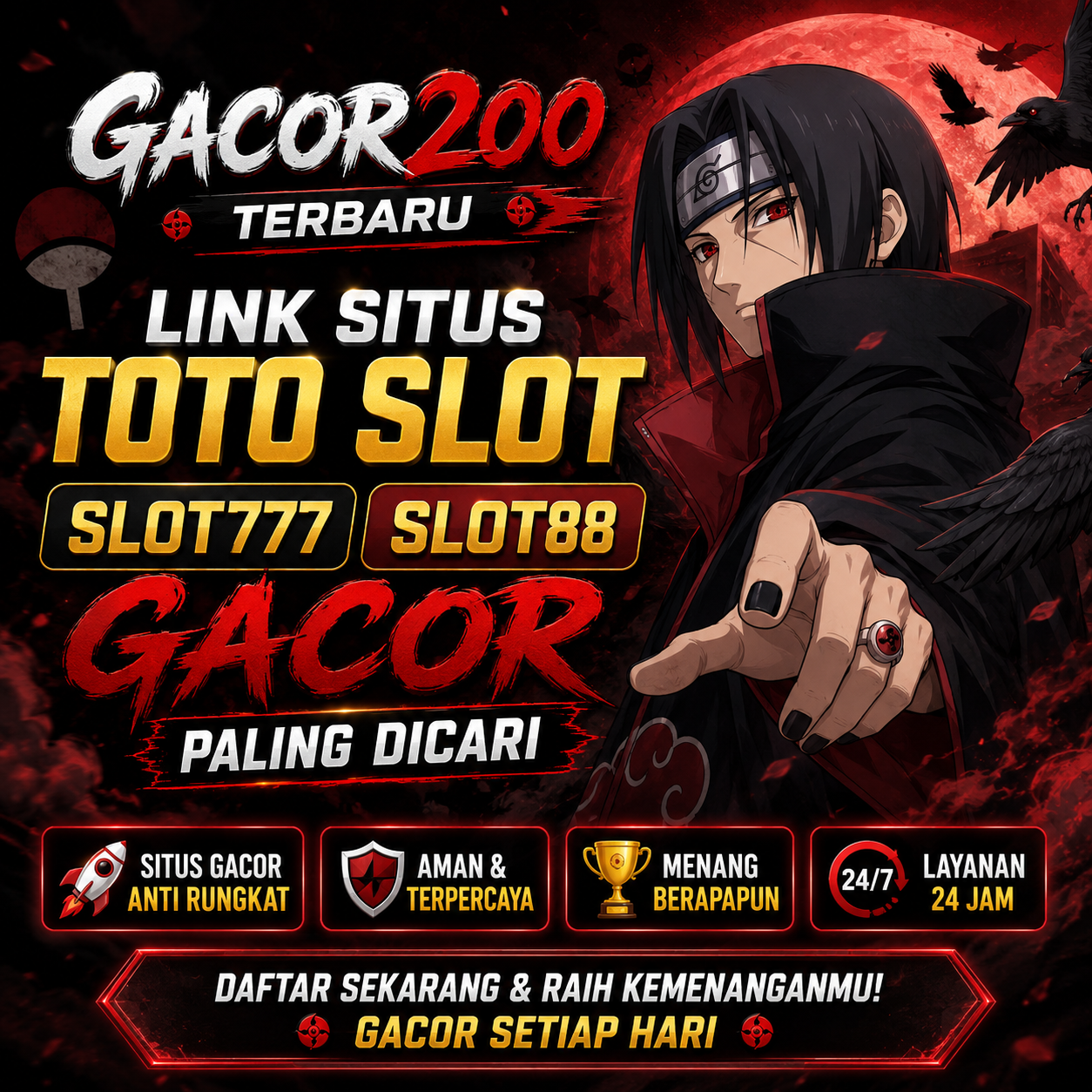GACOR200 Terbaru - Link Situs Toto Slot Gacor Slot777 Slot88 Paling Dicari